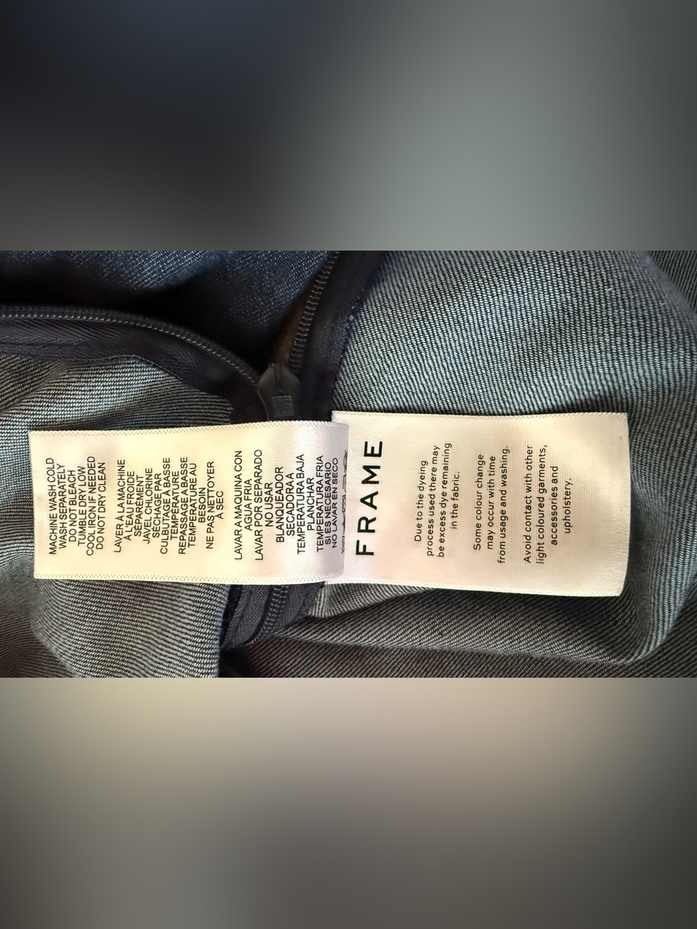 Frame Denim Navy Square-Neck Puff Sleeve Top - Picture 7 of 7